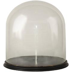 Giant Cast Glass Dome with Black Painted Base