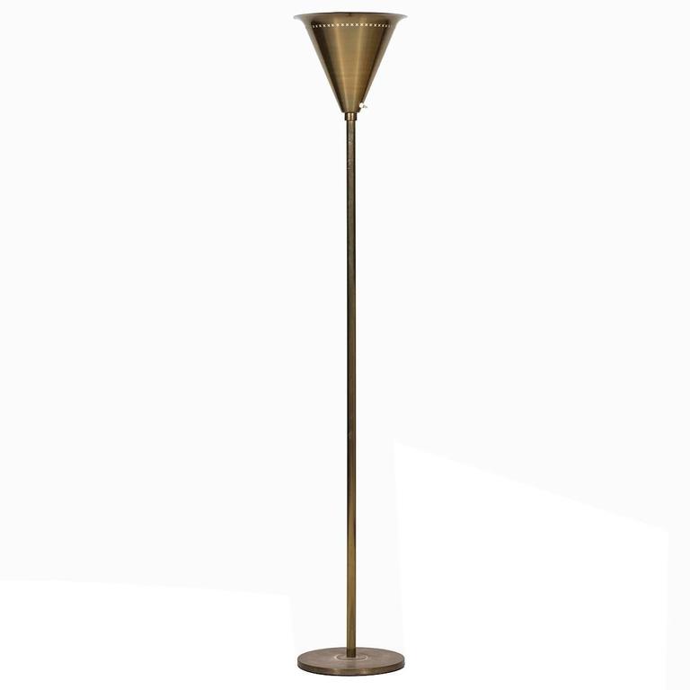 Floor Lamp Uplight In Brass Produced Denmark For At 1stdibs Floor Lamp Uplight In Brass Produced Denmark For