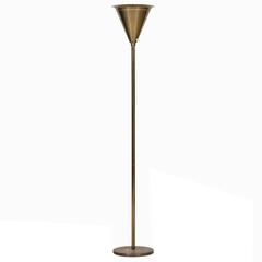 Floor Lamp / Uplight in Brass Produced in Denmark