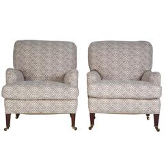 Pair of Howard and Sons Bridgewater Armchairs