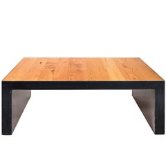  Minimal Modern Coffee Table Handmade w/ Reclaimed Montana Douglas Fir and Steel