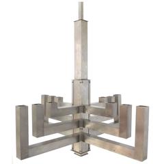 Geometric Nickel-plated-steel Chandelier