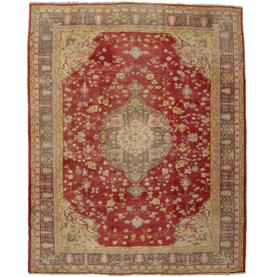 Distressed Antique European Spanish Area Rug with Arts and Crafts Style ...