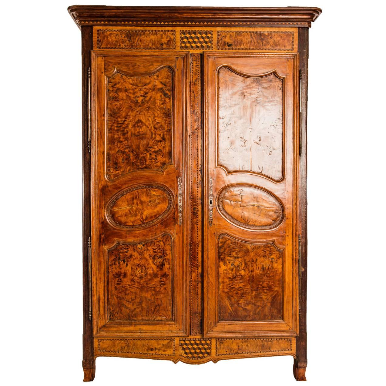 Walnut and Oak Armoire