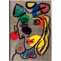 „Pablo Picasso mit Hut“ Modernes expressionistisches Gemälde des Expressionismus