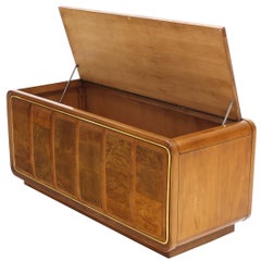 Art Deco Burl Wood Lift Top Hope Chest