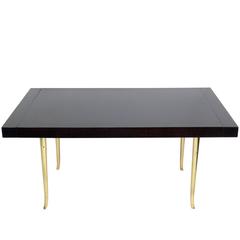 Brass Klismos Leg Dining Table by T.H. Robsjohn-Gibbings for Widdicomb 10