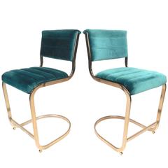 Pair of Vintage Modern Cantilever Stools