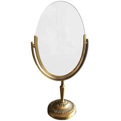 Charles Hollis Jones Vanity or Table Mirror in Antique Brass 4