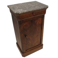 French Louis Philippe Walnut Side Table Cabinet