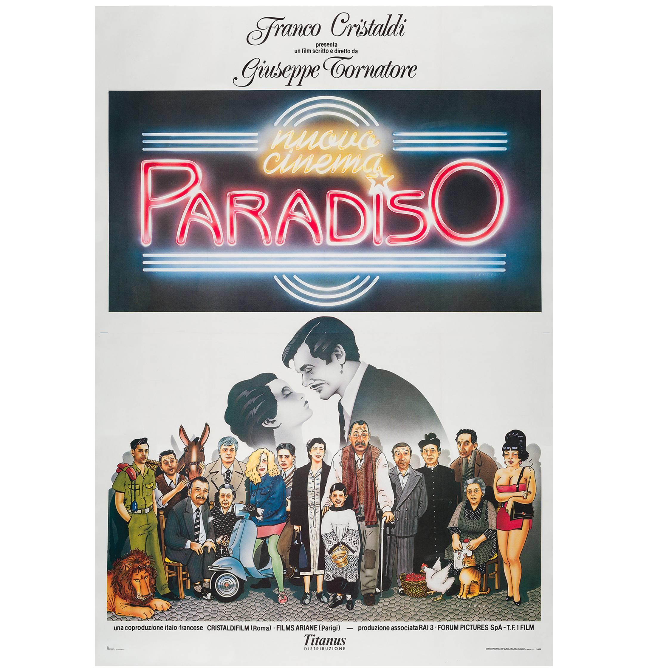 Cinema Paradiso Original Italian Film Poster, 1988