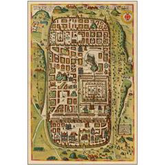 Superb 16th Century Map of Jerusalem