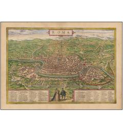 Very Early Hand-Colored View of Rome