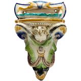 Antike Cantagalli Maiolica-Wandtasche, 19. Jahrhundert