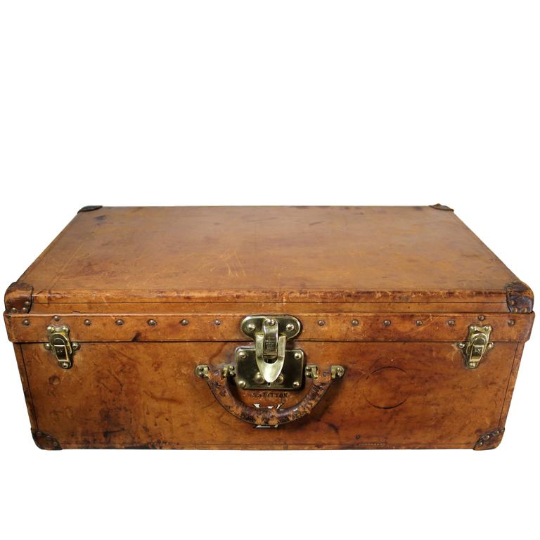 Louis Vuitton Leather Cabin Trunk or Malle Cabine For Sale at 1stDibs