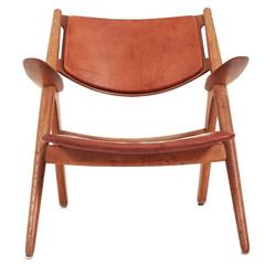 Pair of Sawbuck Lounge Chairs by Hans J. Wegner 12