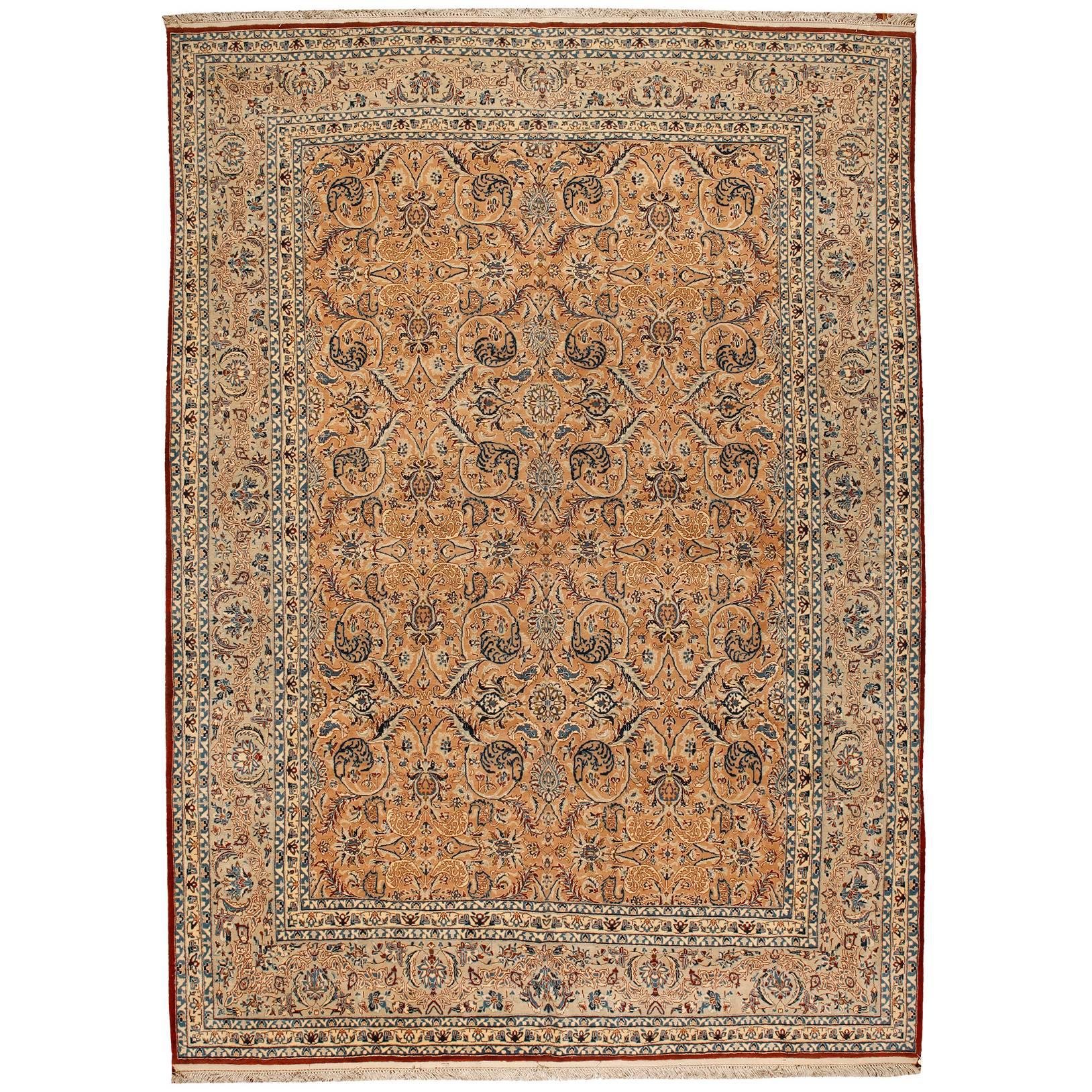 Exceptional Fine Persian Nain Carpet For Sale