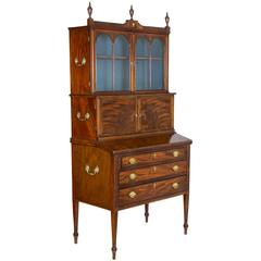 Mahogany Inlaid Federal or Hepplewhite Secretary, Thomas Seymour, Boston