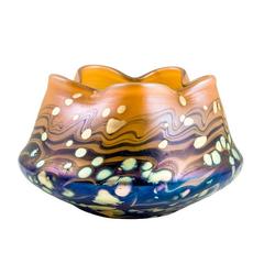 Loetz Glass Bowl Neuroth Cytisus Decoration circa 1906 Amazing Colors