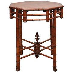 Antique 19th Century Faux Bamboo Table