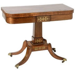 19th Century, George IV Rosewood and Brass Games Table