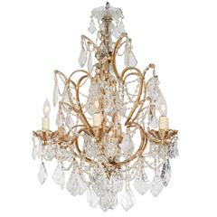 Mid-Century Italian Marie Antoinette Style Chandelier 9