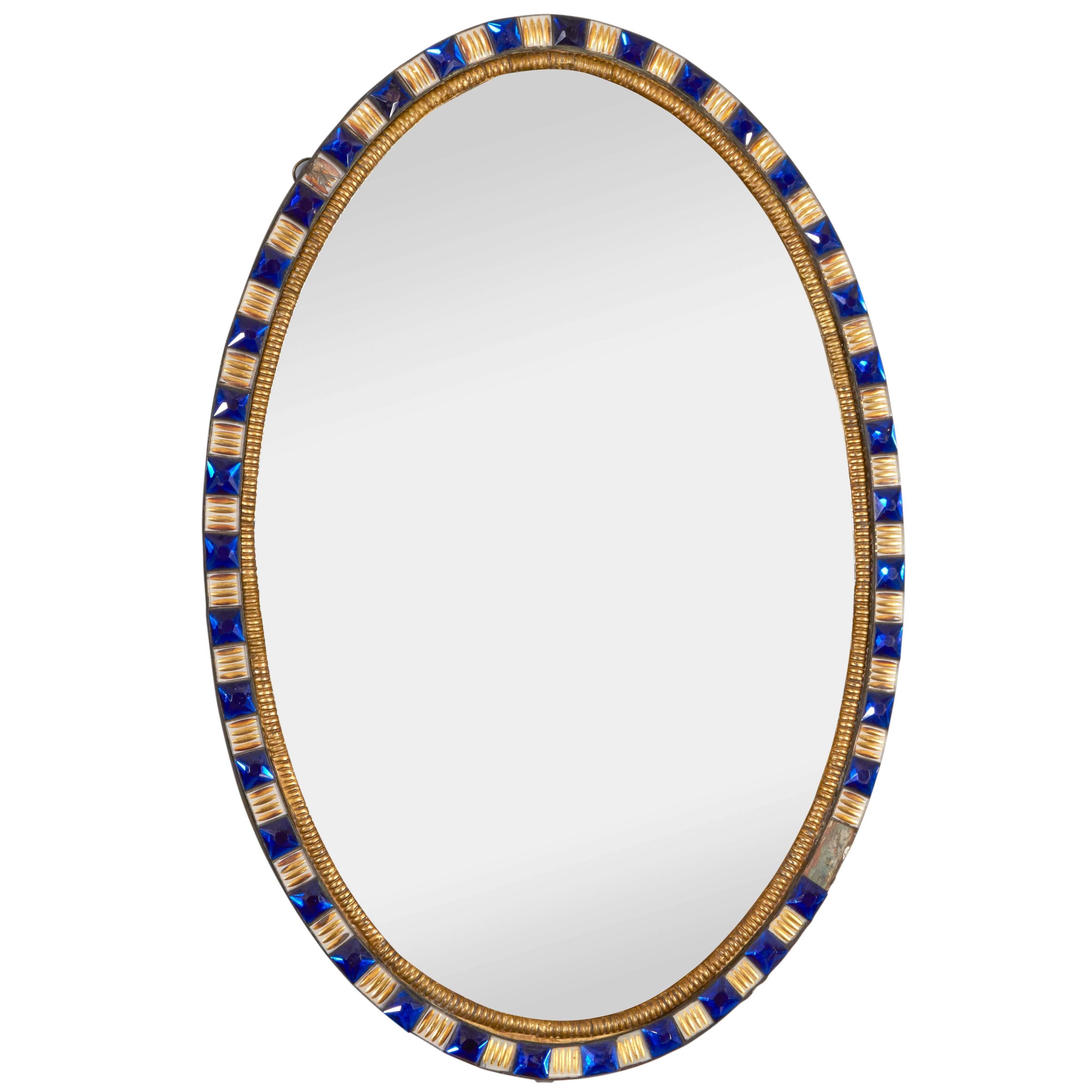 Late 18th-Early 19th Century Irish Regency Oval Mirror