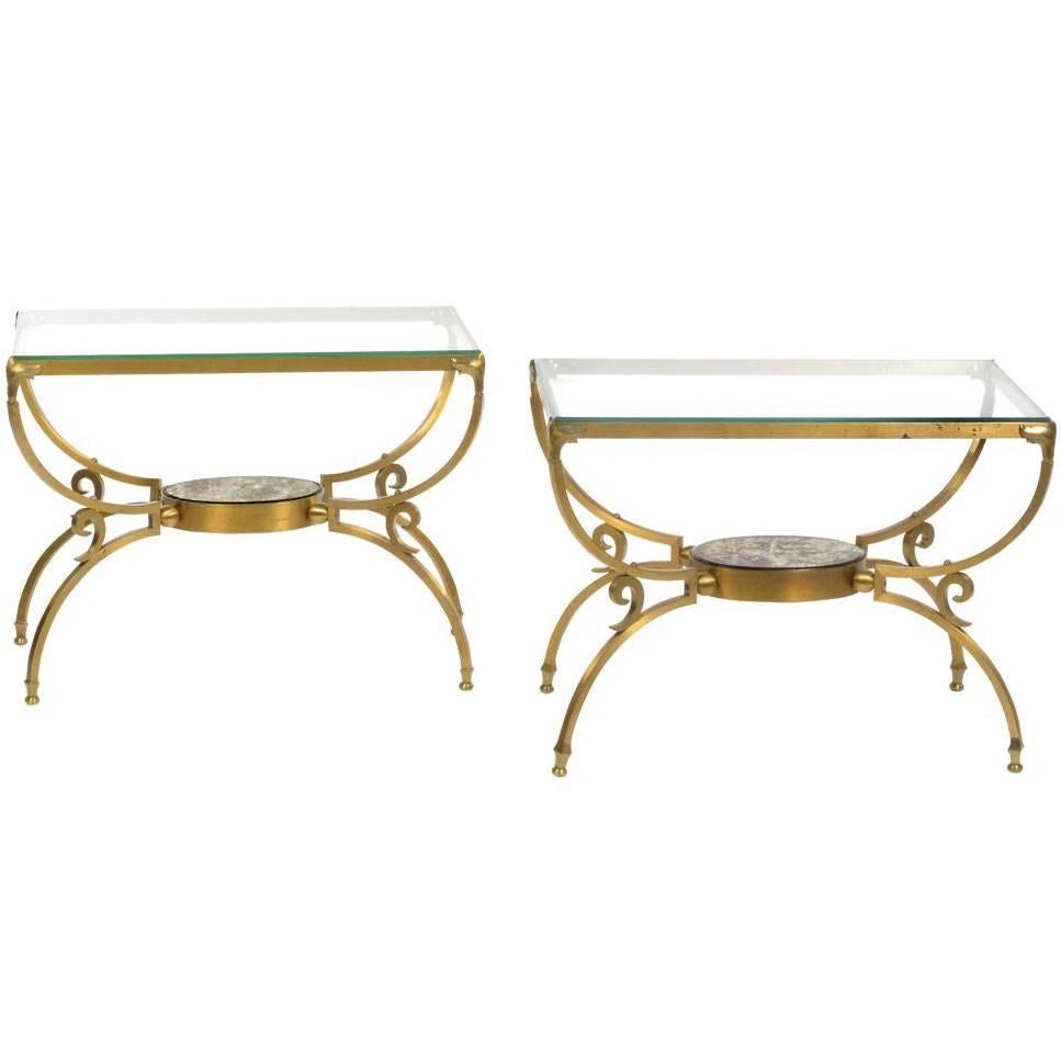Pair of Bronze Tables by Arturo Pani For Sale