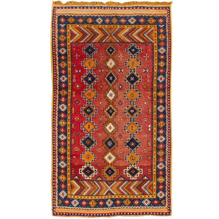 Red Moroccan Rug For Sale at 1stdibs