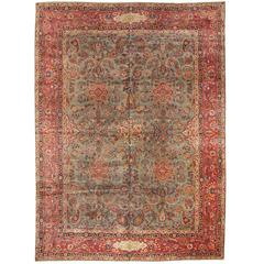 Exceptional Antique Kashan Carpet