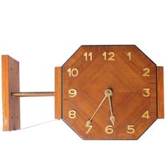 Mid-Century English Double Sided Wall Clock