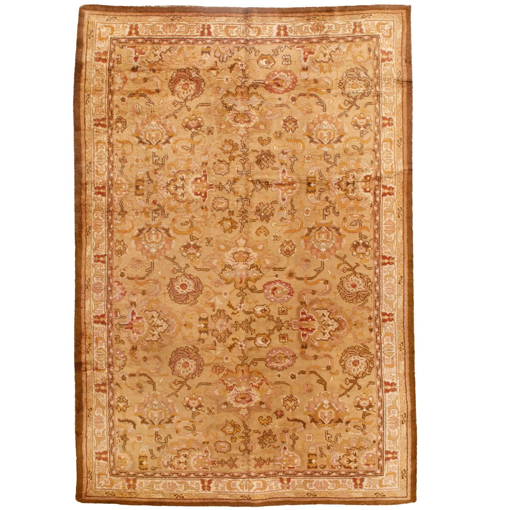 Antique English Axminster Carpet For Sale