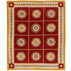 Antique French Needlework Rug 7