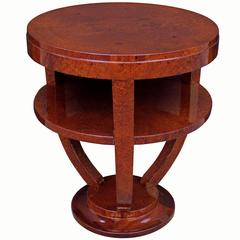 Single Art Deco Two-Tier Round Side Table 1