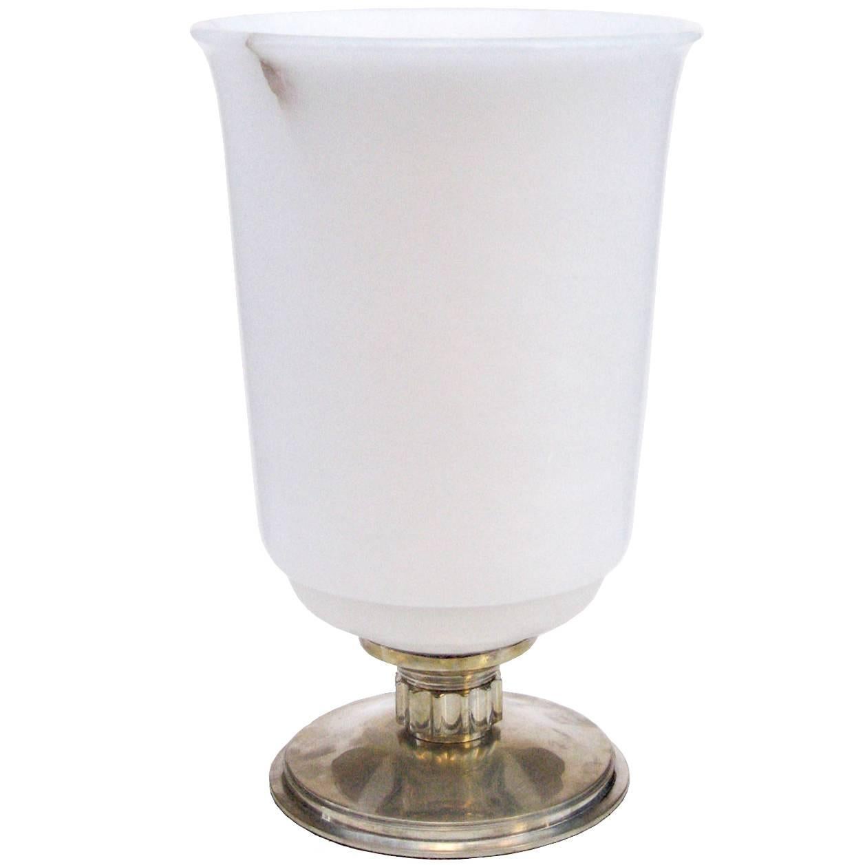 Alabaster-Tischlampe in Urnenform im Angebot