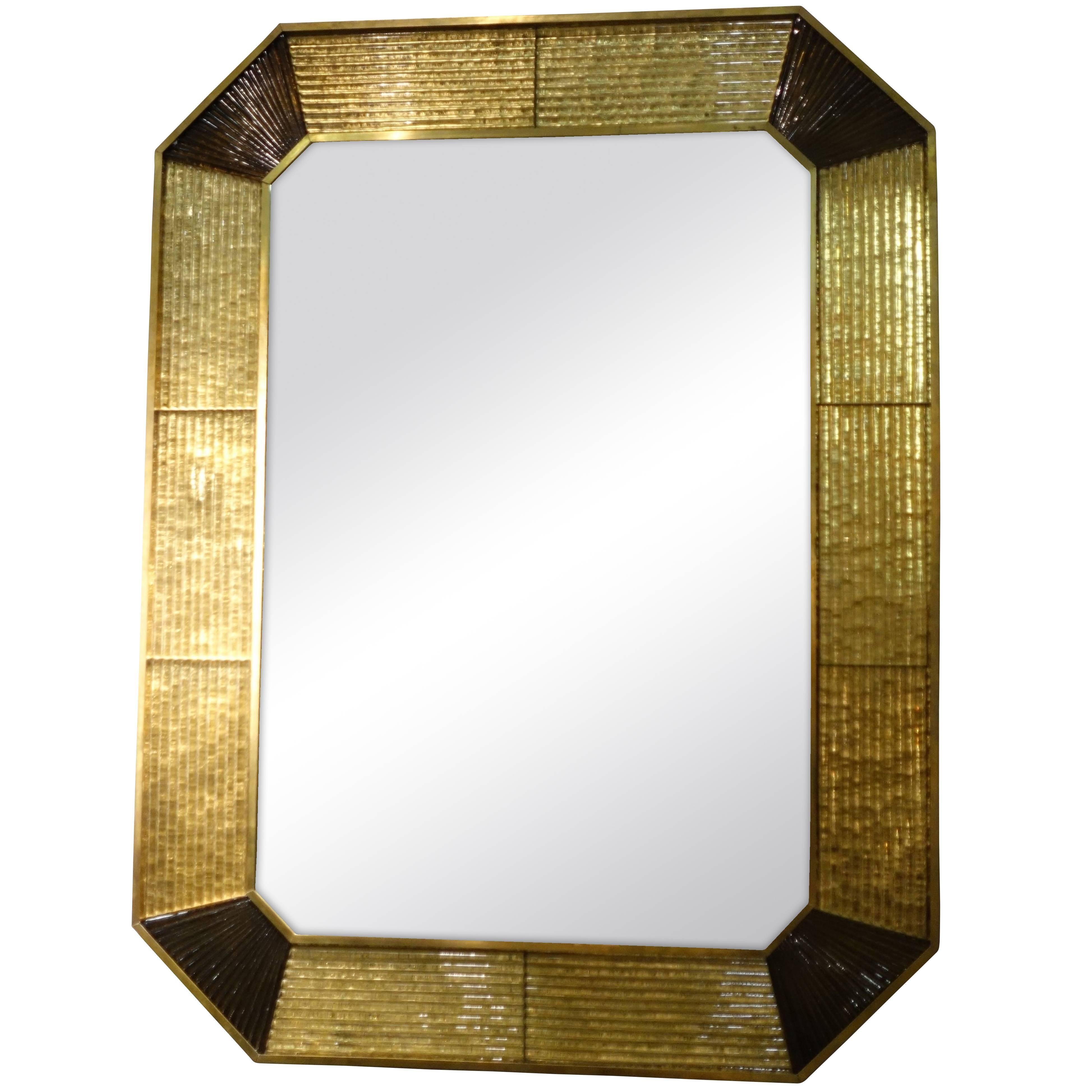 Murano Glass Frame Mirror, Italy, 1960s