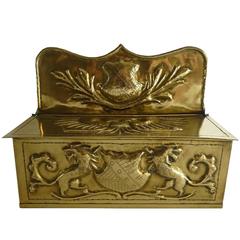 English / Dutch Brass Candle Box, circa 1875