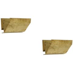 Pair of Scandinavian Wall Sconces in Brass, 1960s 10