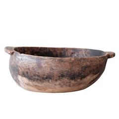 Large 19th Century Swedish Root Wood Bowl