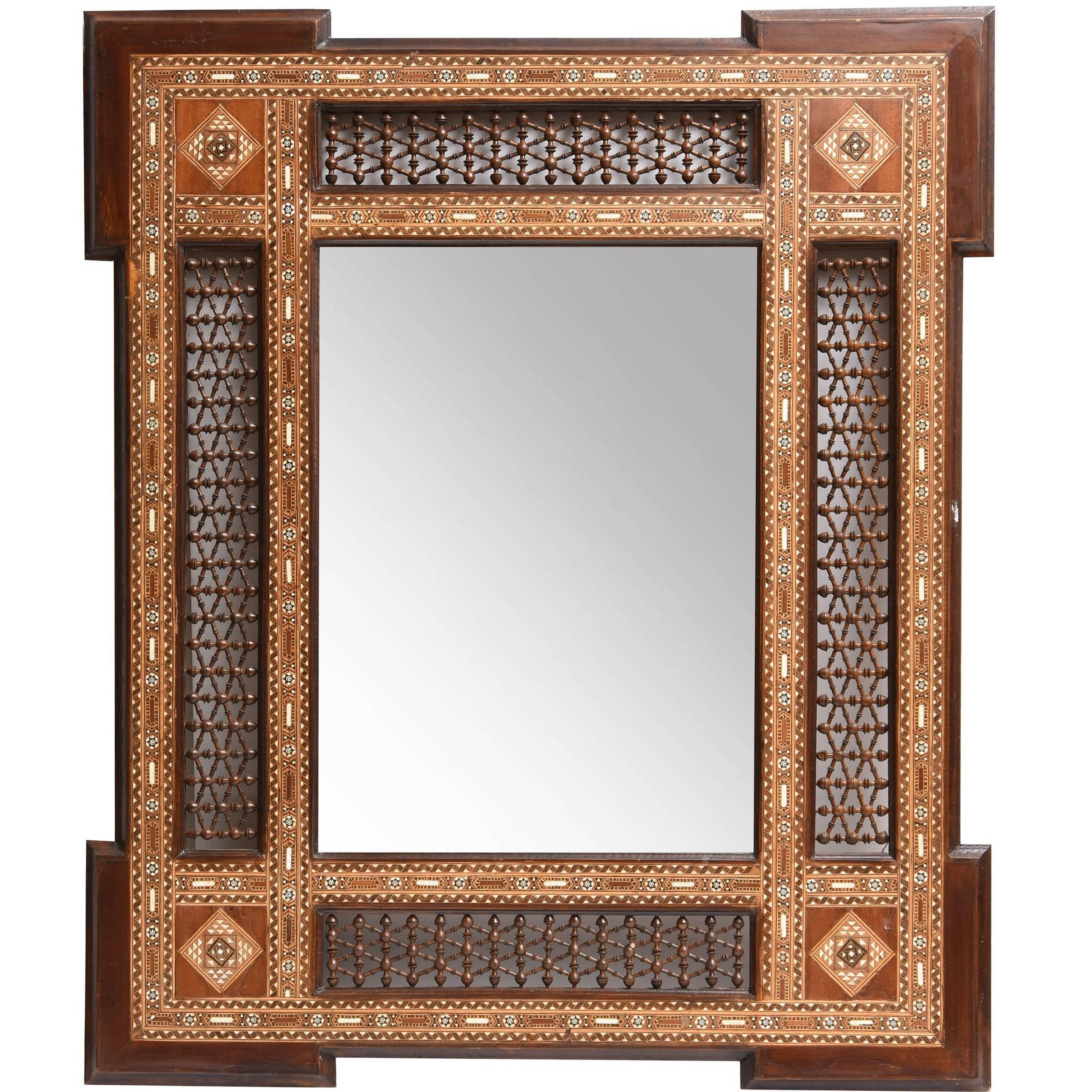Spanish Marquetry Mirror For Sale