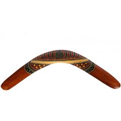 Hand-Painted Enameled Boomerang