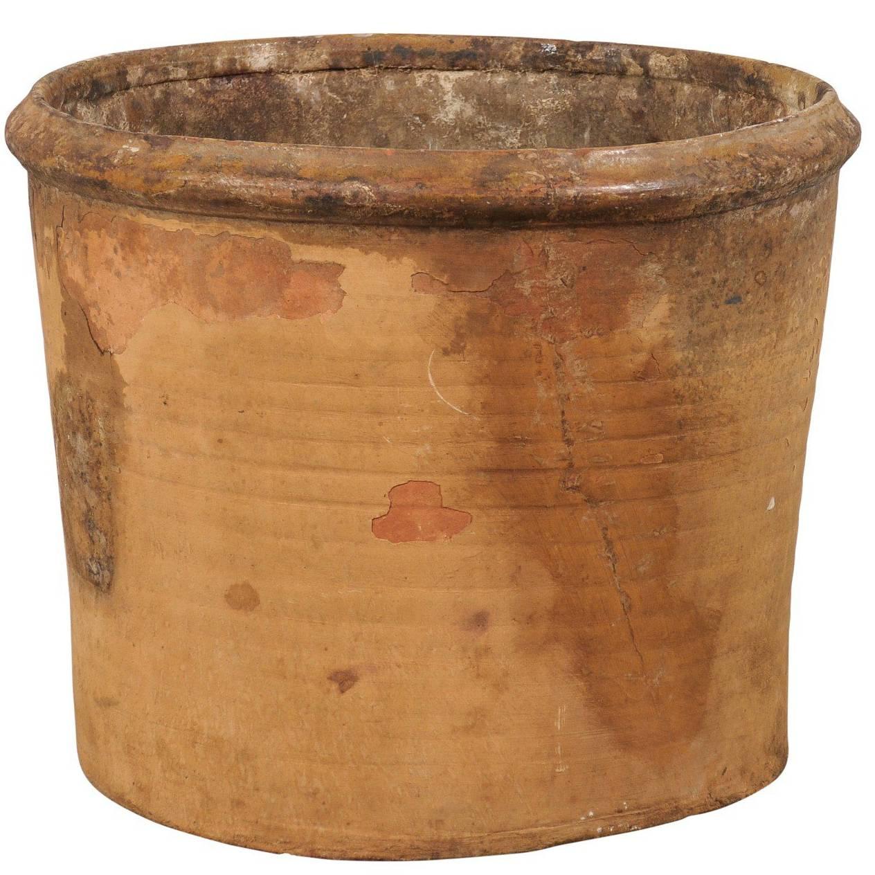 19th Century Spanish Clay Pot with a Spout at the Base