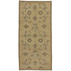 Vintage Turkish Oushak Gallery Rug with Muted Colors and Casual Elegance 11