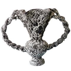 Large Textured Vallauris Vase, France, 1950s