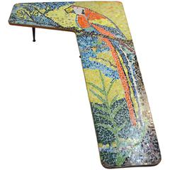 Mid-Century Mosaic Tile Parrot Coffee Table