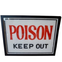 Authentic Vintage Poison Sign