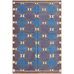 Modern Scandinavian Flat Weave Rug with Mid-Century Modern Swedish Design