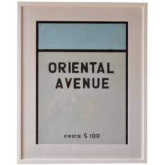 Hand-Painted "Oriental Avenue" Monopoly Property