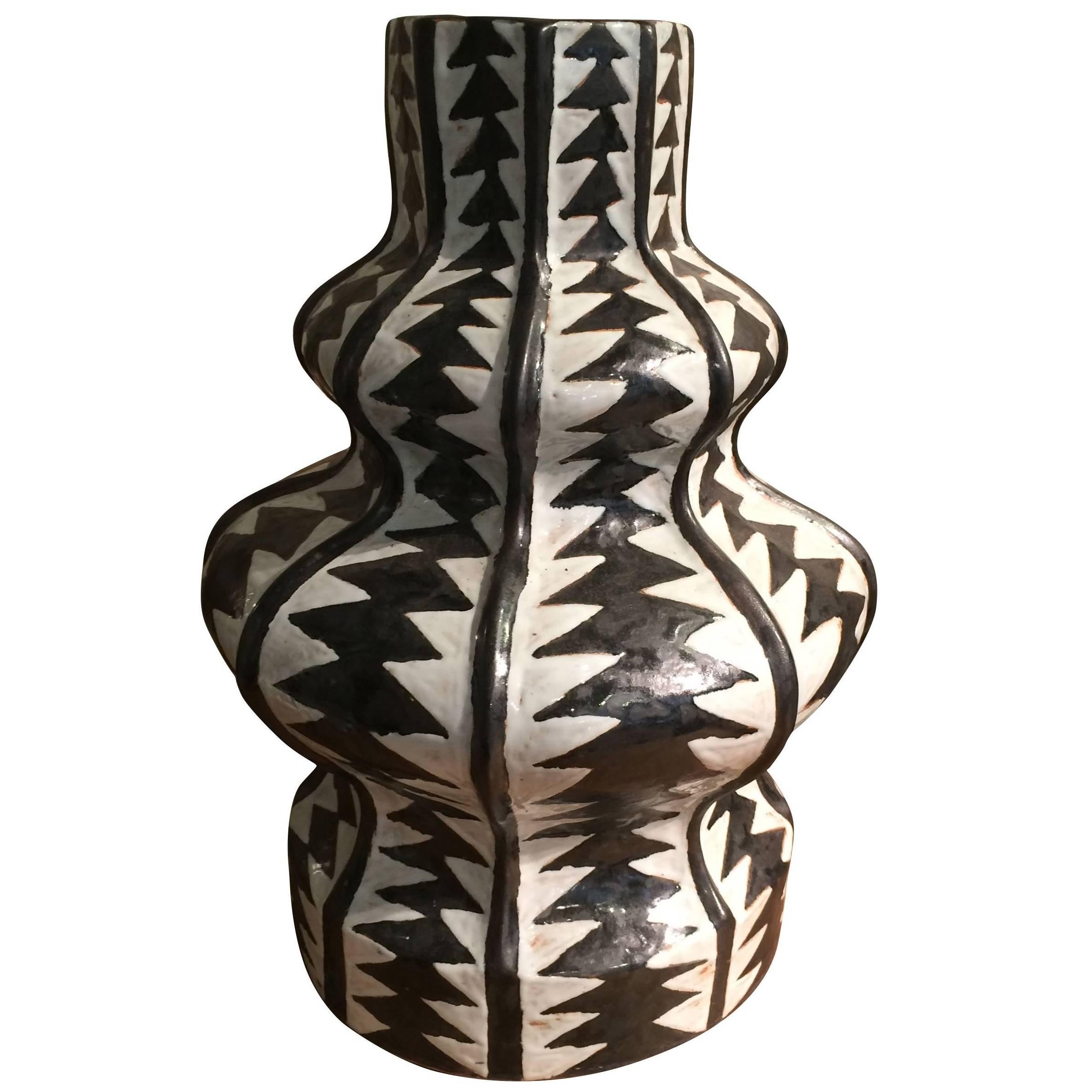 Ethnic Stripe Vase, Thailand, Contemporary