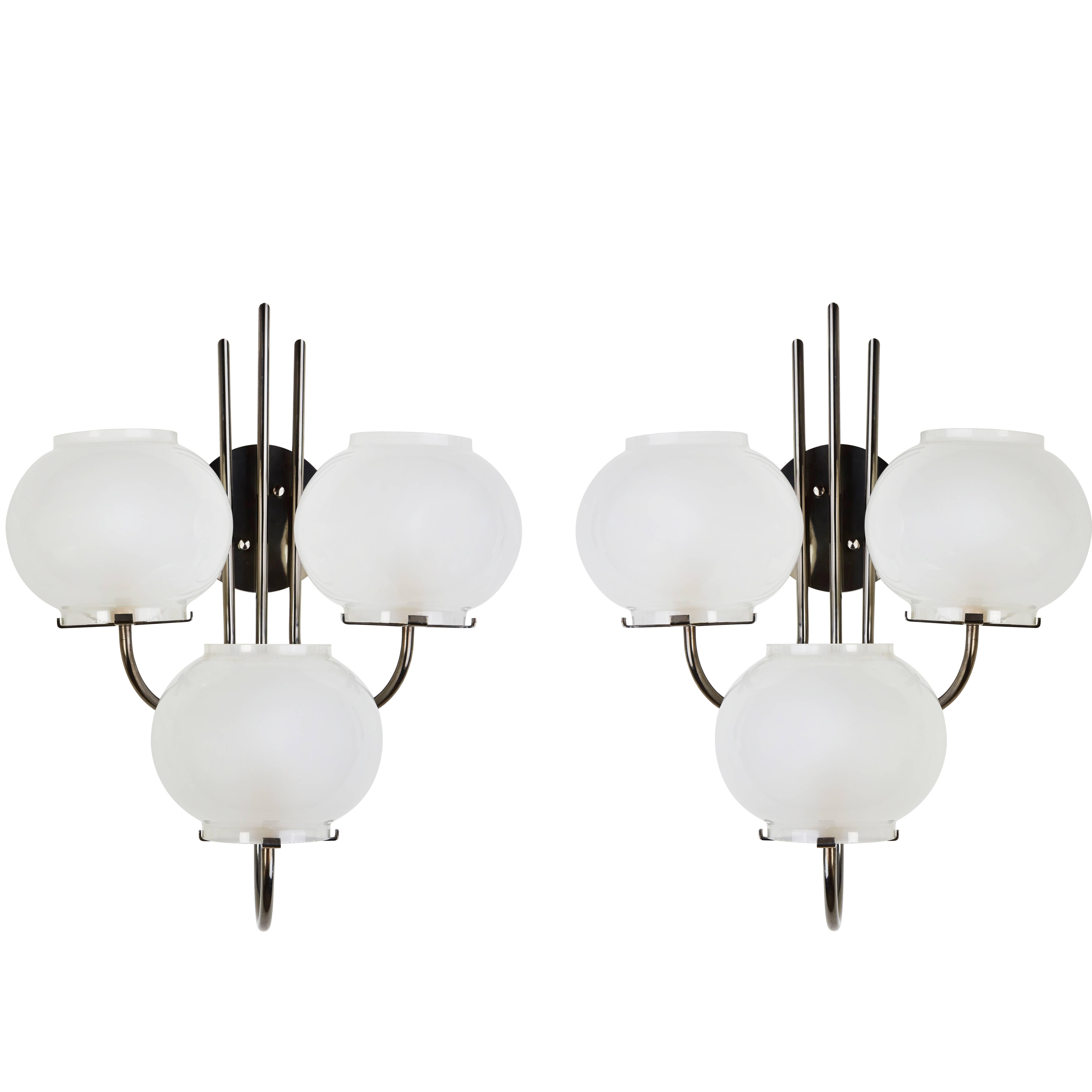 Pair of Sconces by Tito Agnoli for Oluce